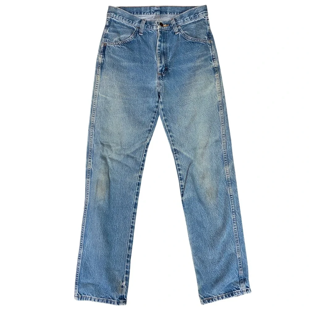Vtg Rustler Mens Regular Fit Straight Leg Blue Denim Jeans 30x32 87619PW Mexico
